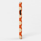 Coques Case-Mate iPhone Grands points rétro - orange pâle et mandarine (Dos/Droite)