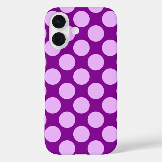 Coques Case-Mate iPhone Grands points rétro - orchidée et violette (Verso)