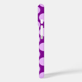 Coques Case-Mate iPhone Grands points rétro - orchidée et violette (Verso / Gauche)
