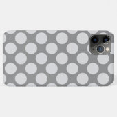 Coques Case-Mate iPhone Grands points rétro - tons gris / gris (Dos (Horizontal))