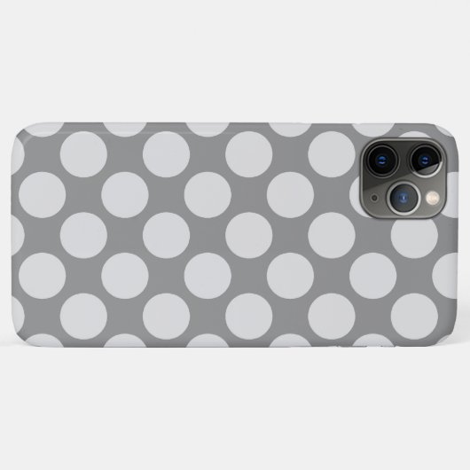 Coques Case-Mate iPhone Grands points rétro - tons gris / gris (Dos (Horizontal))