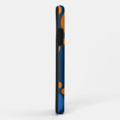 Coques Case-Mate iPhone Grands Pois rétro | Bleu orange (Dos/Droite)