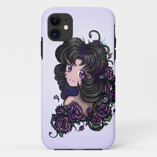 Coques Case-Mate iPhone Grands yeux d'Anime et fleurs mignons (cas (Dos)