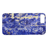 Coques Case-Mate iPhone Granit bleu, marbre bleu, pierre bleue (Dos (Horizontal))