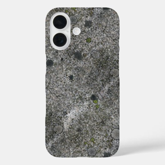 Coques Case-Mate iPhone Granit Rock Gris avec mousse verte (Verso)