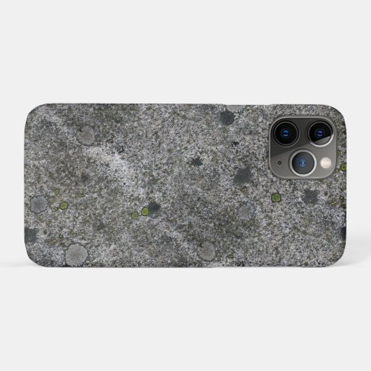 Coques Case-Mate iPhone Granit Rock Gris avec mousse verte (Dos (Horizontal))