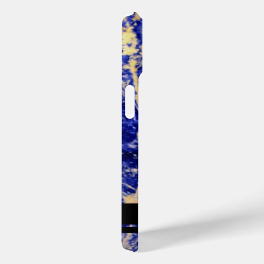 Coques Case-Mate iPhone Granite Bleu Élégant marbre bleu pierre bleue (Verso / Droite)