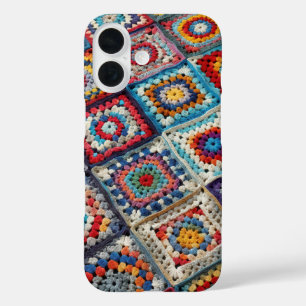 Coques iPhone 16 Granny Carré Crocheted Quilt