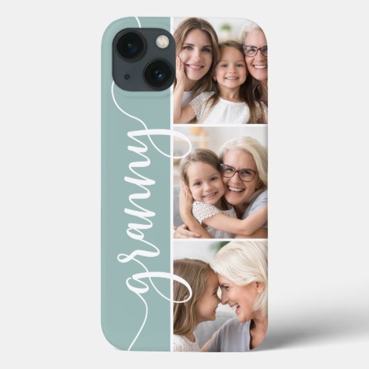 Coques Case-Mate iPhone Granny Script Grandma Photo Collage (Verso)