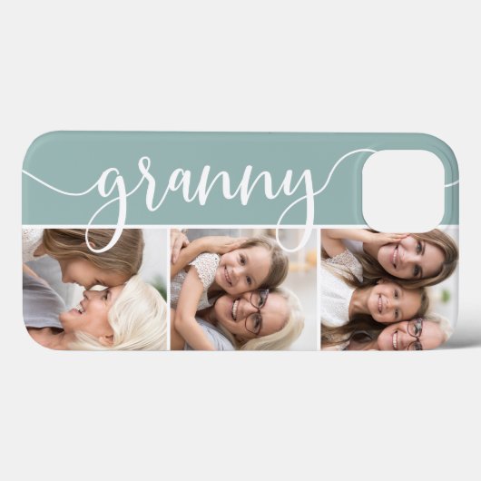 Coques Case-Mate iPhone Granny Script Grandma Photo Collage (Verso (horizontal))