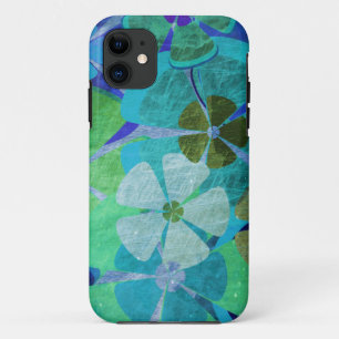 Coque iPhone 11 Graphique à grunge floral vintage
