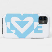 Coques Case-Mate iPhone Graphique d'amour cool, Bleu (Dos (Horizontal))