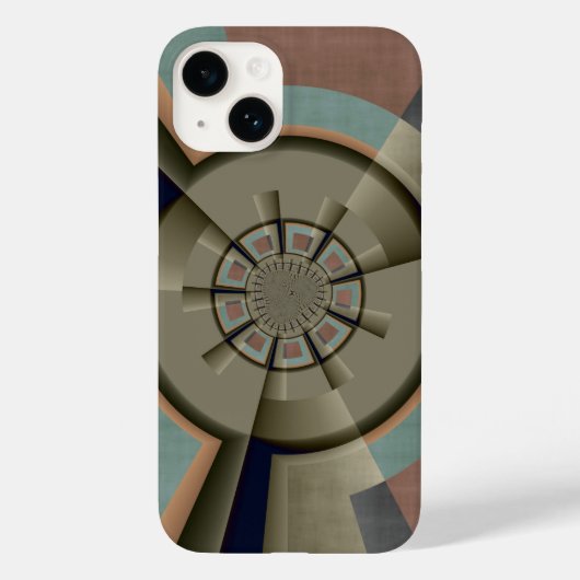 Coques Case-Mate iPhone Graphique d'art fractal de l'harmonie des couleurs (Verso)