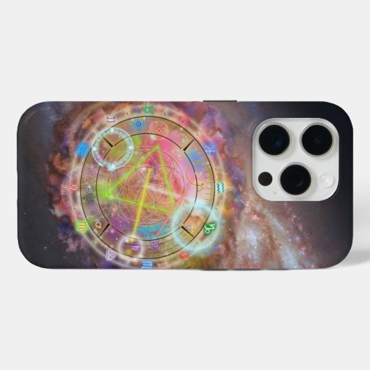Coques Case-Mate iPhone Graphique d'astrologie zodiaque (Verso (horizontal))
