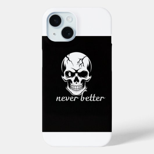 Coques Case-Mate iPhone Graphique de crâne jamais meilleur (Verso)