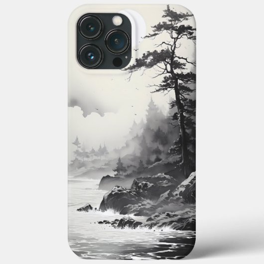 Coques Case-Mate iPhone Graphique De Style Plage Et Encre Forestière (Verso)