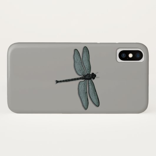 Coques Case-Mate iPhone Graphique Dragonfly Grey Art (Dos (Horizontal))