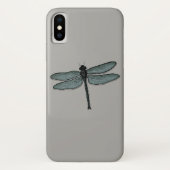 Coques Case-Mate iPhone Graphique Dragonfly Grey Art (Dos)