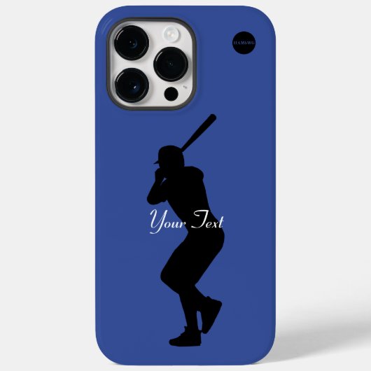 Coques Case-Mate iPhone Graphique du joueur de baseball et votre nom HAMby (Verso)