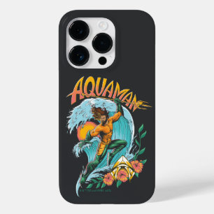 Coque Pour iPhone 14 Pro Graphique du Surf de levage Aquaman et Trident