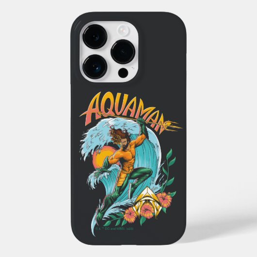 Coques Case-Mate iPhone Graphique du Surf de levage Aquaman et Trident (Verso)