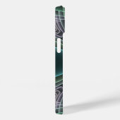 Coques Case-Mate iPhone Graphique géométrique Turquoise moderne (Verso / Droite)