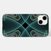 Coques Case-Mate iPhone Graphique géométrique Turquoise moderne (Verso (horizontal))