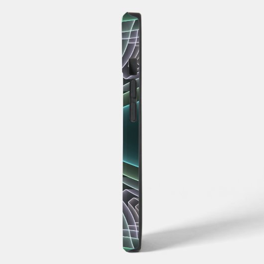 Coques Case-Mate iPhone Graphique géométrique Turquoise moderne (Verso / Gauche)