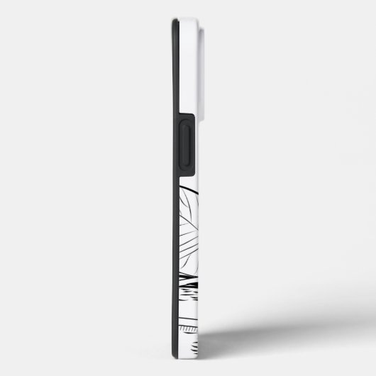 Coques Case-Mate iPhone Graphique jaune de nénuphars (Verso / Droite)