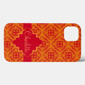 Coques Case-Mate iPhone Graphique marocain rouge orange arabe (Verso (horizontal))