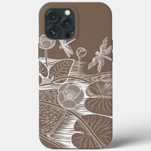 Case-Mate iPhone Case Graphique marron de nénuphars