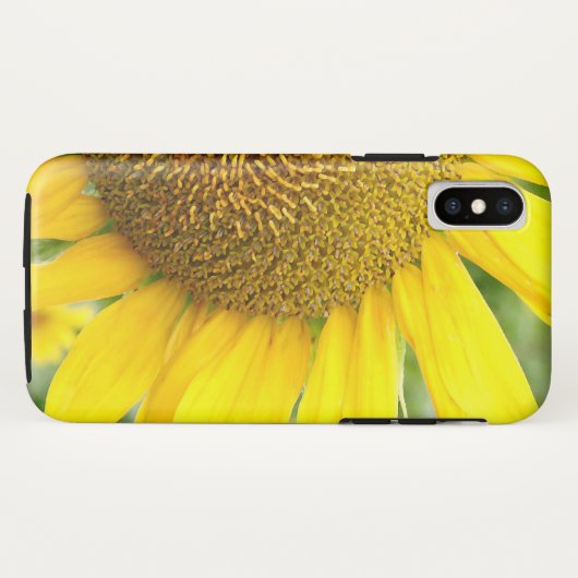 Coques Case-Mate iPhone Graphique moderne de tournesol (Dos (Horizontal))
