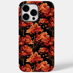 Coque Pour Pour iPhone 14 Pro Max Graphique Motif sans couture Red Fall Maple Tree