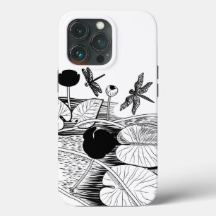 Case-Mate iPhone Case Graphique noir de nénuphars
