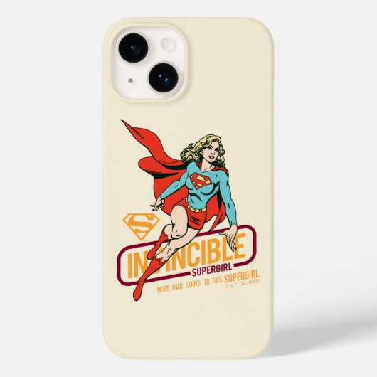 Coques Case-Mate iPhone Graphique rétro-invincible Supergirl (Verso)