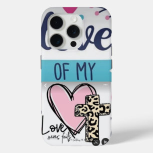 Coque iPhone 15 Pro GRAPHIQUE ROSE ET LA CROIX SAINTE & 💕 IPhone / co