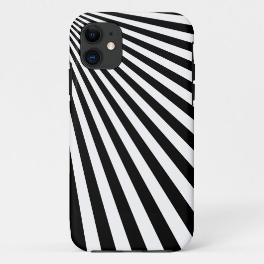 Coques Case-Mate iPhone Graphique sans couture de rayures géniales noires (Dos)