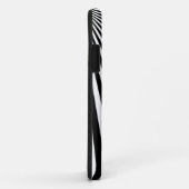 Coques Case-Mate iPhone Graphique sans couture de rayures géniales noires (Dos/Droite)