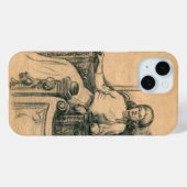 Coques Case-Mate iPhone Graphiques crayon de dame sur l'artisanat (Verso (horizontal))