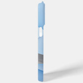 Coques Case-Mate iPhone Graphisme d'art fractal abstrait bleu gris moderne (Verso / Droite)