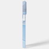 Coques Case-Mate iPhone Graphisme d'art fractal abstrait bleu gris moderne (Verso / Droite)