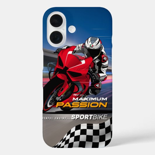 Coques Case-Mate iPhone Graphisme de course de superbike passion maximale (Verso)
