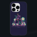Coque Pour iPhone 14 Pro Graphisme des hirondelles mortes florales<br><div class="desc">HARRY POTTER™ | Découvrez ce symbole floral de Hondelles mortelles!</div>