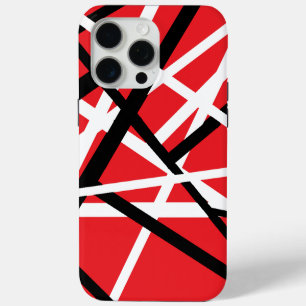 Coque iPhone 15 Pro Max graphisme rouge, noir et blanc