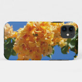Coques Case-Mate iPhone Grappe de Fleur Tropicale de Bougainvillée Dorée (Dos (Horizontal))