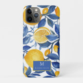 Coques Case-Mate iPhone Gras Bleu Italien Positano Citron (Dos)