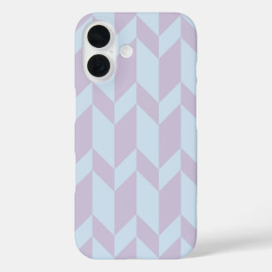 Coques iPhone 16 Gras Flèche à deux tons Chevron Grille Poudre Past