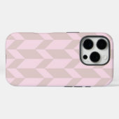 Coques Case-Mate iPhone Gras Flèche à deux tons Chevron Grille Rose neutre (Verso (horizontal))