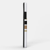 Coques Case-Mate iPhone Gras Fun Vibrant Noir Brown Blanc Rayures de cours (Dos/Droite)