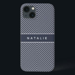 Case-Mate iPhone Case Gras moderne, bande géométrique graphique personna<br><div class="desc">Design moderne,  audacieux,  graphique,  géométrique personnalisable bande chevron. La couleur peut être changée.</div>